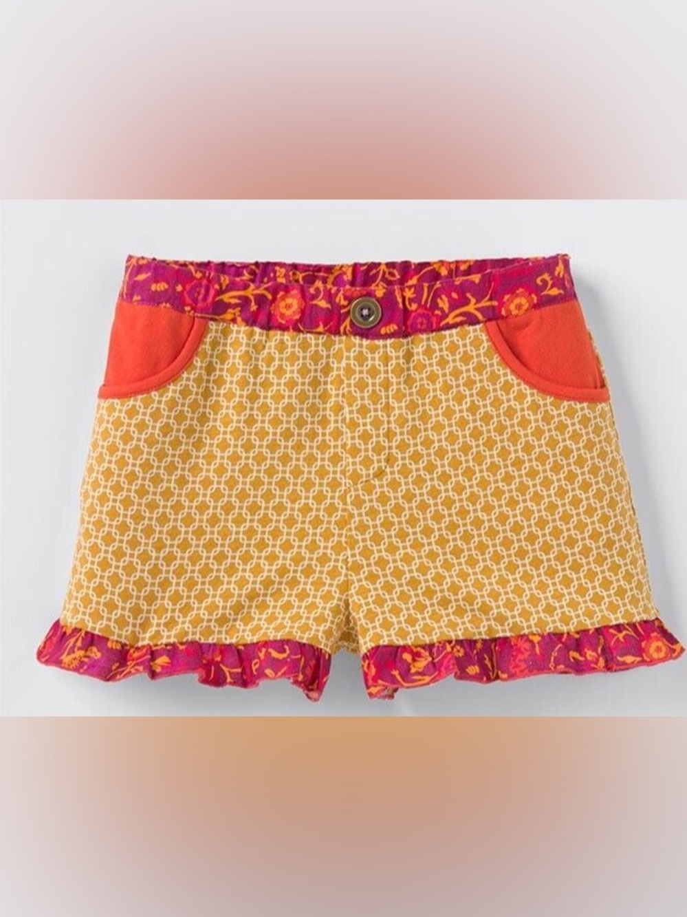 Matilda Jane Woodrose Mixed‎ Print Shorts Girls Enchanted Garden Size 8 New